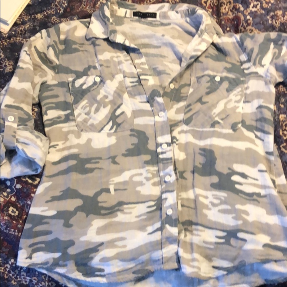 Sanctuary boyfriend camp button up